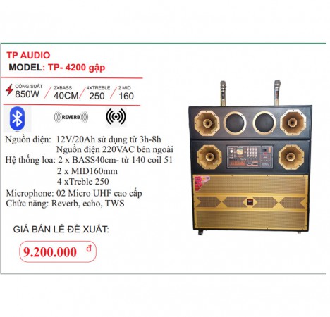 LOA TP AUDIO TP 4200 gập